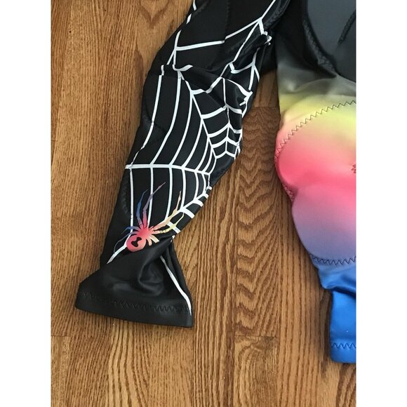 Spyder Ski Race Suit Womens Size Small S Black Pink Yellow Padded Skiing Ladies - Picture 2 of 9